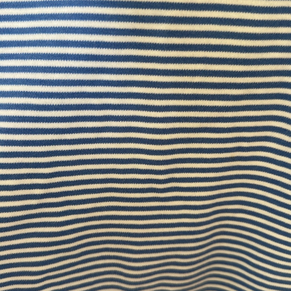 Polo Ralph Lauren Custom Slim Fit Polo – Blue & White Striped – Size Medium - Picture 9 of 9